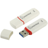 USB флешка Smart Buy Crown 64Gb, 10/4 мб/с, белый