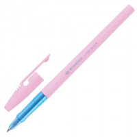 Шариковая ручка Stabilo Liner Pastel синяя, 0.3мм, розовый корпус