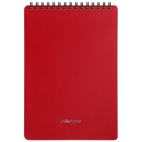 Блокнот А5 60л. на гребне OfficeSpace 'Base', красная пластиковая обложка