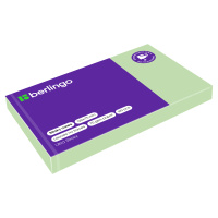 Блок для записей с клейким краем Berlingo Ultra Sticky зеленый, пастель, 125х75мм, 100 листов